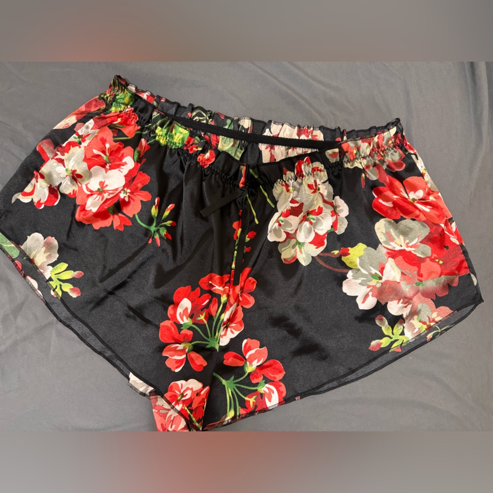 Vibrant Floral Mini PJ Shorts